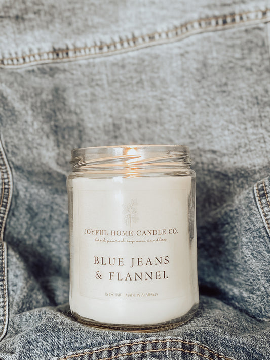 Blue Jeans & Flannel 16 oz candle